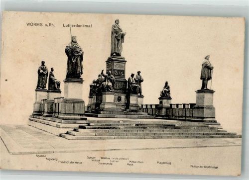 Worms 1916 Das Lutherdenkmal