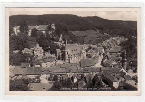 Stolberg Stolberg im Harz mit Blick von der Lutherbuche gelaufen von 1941. Gute Erhaltung.