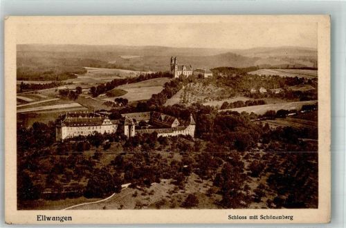 Ellwangen Fliegeraufnahme Schloss m. Schönenberg