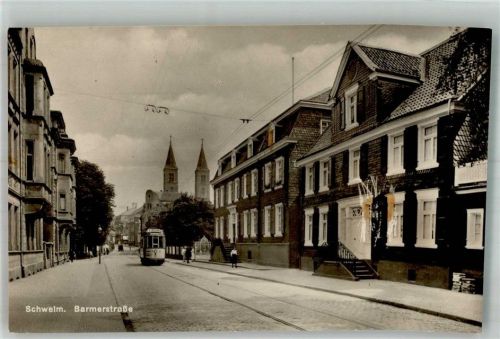 Schwelm Barmerstraße Straßenbahn Kirche Foto AK