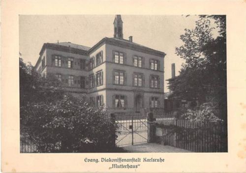 Karlsruhe Karlsruhe. Mutterhaus der evangelischen Diakonissenanstalt ungelaufen Leicht fleckig, sonst gut erhalten