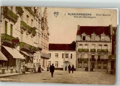 Blankenberghe 1914 Geschäft Petit Marché Reu des Boulangers