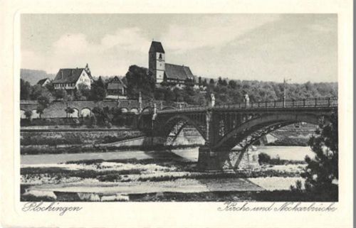 Plochingen. Kirche Neckarbrücke ungelaufen Gute Erhaltung.