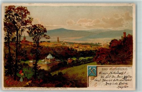 Bad Homburg 1905 sign. W. Lauer