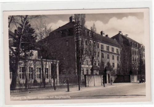 Freiberg Freiberg mit Hausen - Kaserne und Hauptwache. Karte beschrieben Gute Erhaltung.