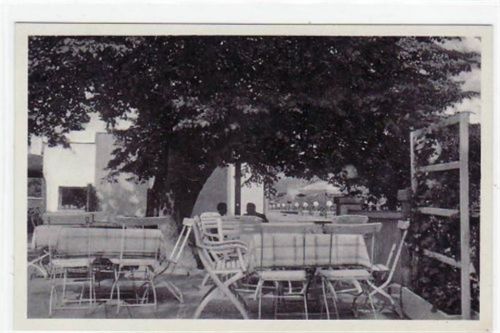 Naunhof Leipzig mit Gastgarten der Gaststätte Mühle Lindhardt ungelaufen Top Erhaltung.