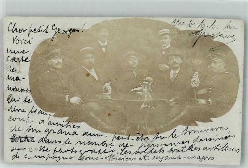 Ohligs 1898 Gruppemfoto Männer Uniform Krug Hut Zigarette Ort lt. Stempel