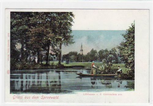 Lübbenau im Spreewald von der Gorroschoa aus gesehen. ungelaufen um 1900 Gute Erhaltung.