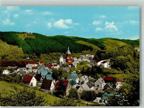 57399 W5942 Kirchhundem Foto AK Kirche