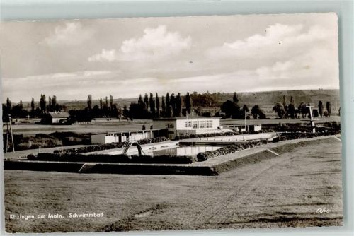 Kitzingen Schwimmbad Wasserrutsche Sprungturm Bahnpost Zug O25