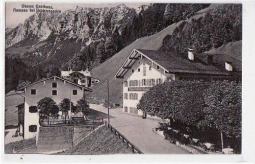 Ramsau bei Berchtesgaden mit Blick auf das Obere Gasthaus ungelaufen Top Erhaltung.