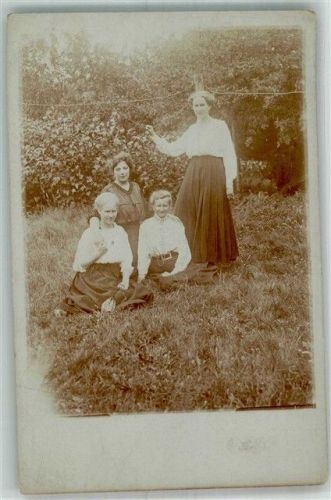 Oldenswort 1917 1917 Frauen Wiese Wäscheleine Ort lt. Stempel