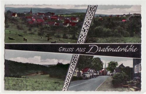 Drabenderhöhe mit 4 Abbildungen gelaufen von 1963. Gute Erhaltung.