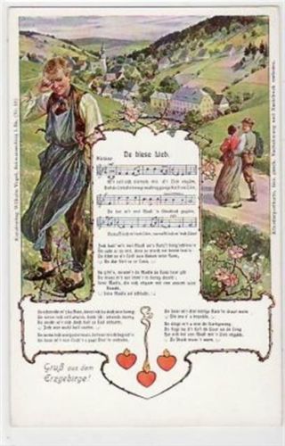De biese Lieb mit Text und Noten ungelaufen Sehr gut erhalten.