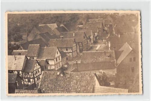Rodenbach. Häuserreihe aus der Vogelschau ungelaufen kleiner Knick unten rechts, kleine Anhaftungen Rückseite, sonst gut erhalten