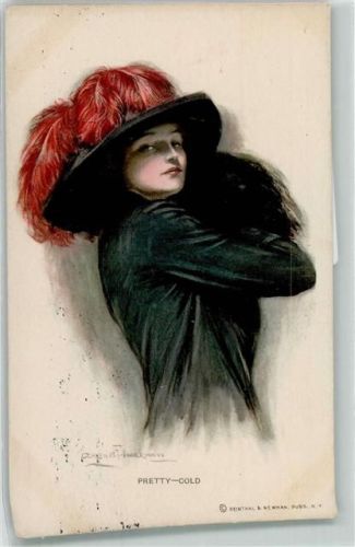 1914 Hutmode Verlag Reinthal & Newman Water color Serie Nr. 346 AK