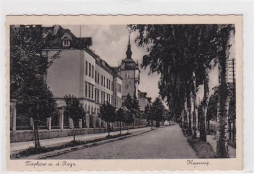 Greifenberg Kaserne in Treptow a. d. Rega - Trzebiatów / Kreis Greifenberg - Gryfice. Karte beschrieben Leichter Bug unten rechts, sonst gut erhalten