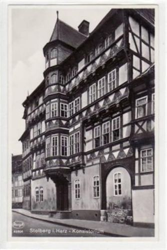 Stolberg Stolberg im Harz mit Konsistorium ungelaufen An den Ecke n leichte Abdrücke vom Album, sonst gut erhalten.