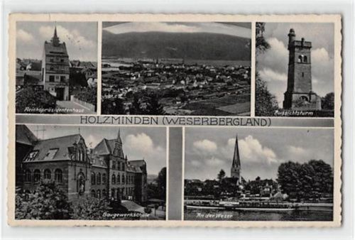 Holzminden Holzminden mit Baugwerkschule und Reichspräsidentenhaus gelaufen. Gute Erhaltung.