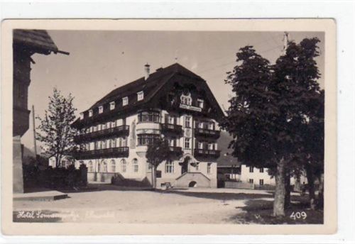 Ehrwald mit Hotel Sonnenspitze ungelaufen Leicht fleckig, sonst gut erhalten