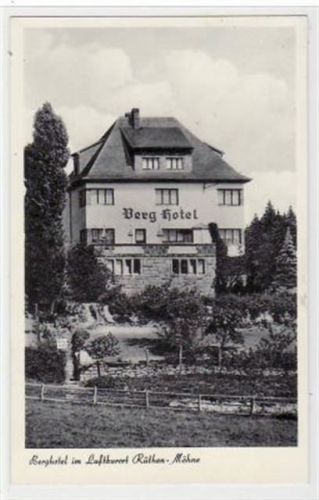 Rüthen mit Berghotel gelaufen, mit Marke und Stempel von 1953. Gute Erhaltung.