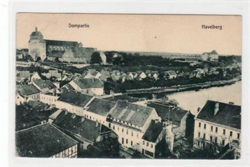 Havelberg Dompartie Havelberg gelaufen 1914. Gute Erhaltung.