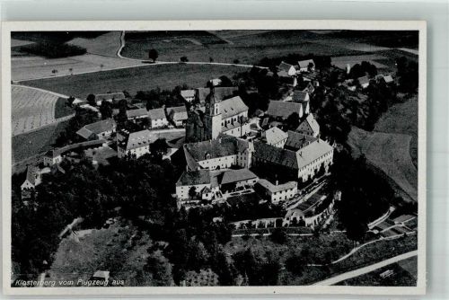 Klosterberg 1943 Fliegeraufnahme vom Kloster mit Kirche St. Georg