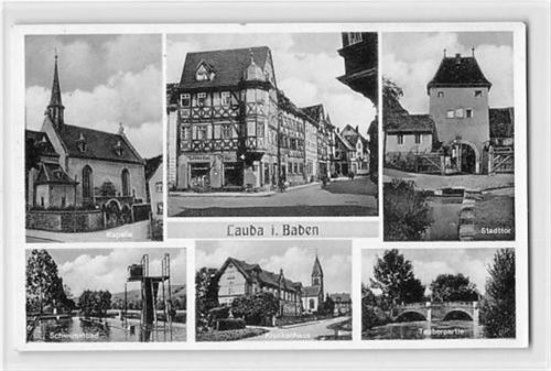Lauda-Königshofen Lauda in Baden mit Krankenhaus und Kapelle gelaufen. Leichter Stempeldurchdruck, sonst gut erhalten