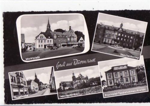 Büren, 5 Abbildungen mit Provinzial-Taubstummen-Anstalt gelaufen, mit Marke und Stempel, Datum nicht lesbar. Gute Erhaltung.