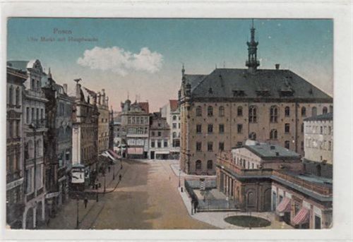 Posen Posen / Poznan. alte Markt Hauptwache. 1917 Feldpost Rückseite leicht stockfleckig, sonst gut erhalten