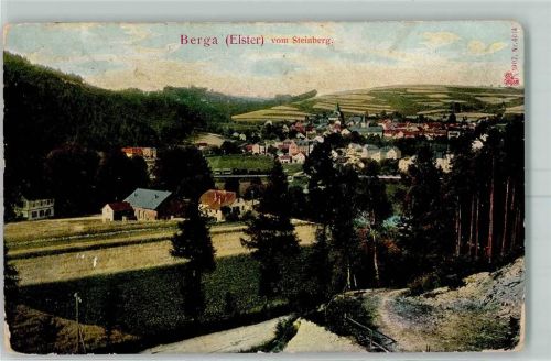 Berga 1908 Blick vom Steinberg