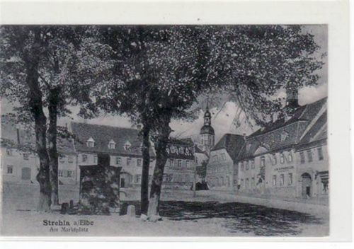 Strehla Strehla mit Partie am Marktplatz ungelaufen Gute Erhaltung.