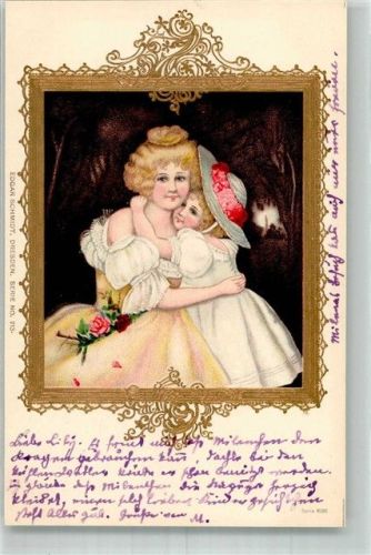 Mutter mit Kind im Goldrahmen Passepartout Serie No. 213 Adelskorrespondenz