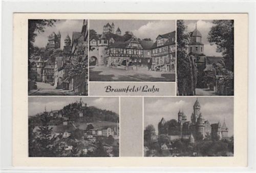 Braunfels Braunfels. 5 Abbildungen von der Stadt ungelaufen Leicht bügig, sonst gut erhalten
