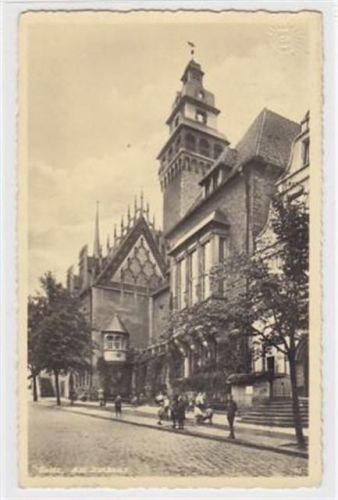 Zeitz Zeitz. Partie am Rathaus gelaufen, 1941. Gute Erhaltung.