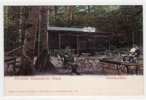 Timmendorfer Strand Timmendorfer Strand mit Gambrinus - Halle. ungelaufen um 1900 Gute Erhaltung.