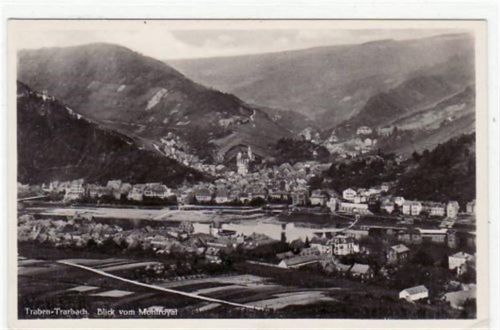 Traben-Trarbach Traben - Trarbach mit Blick vom Montroyal gelaufen von 1936. Gute Erhaltung.