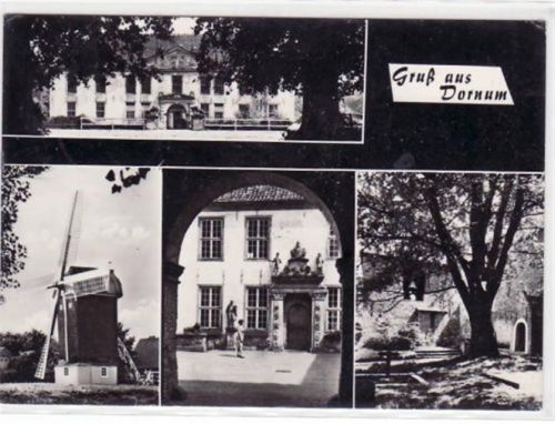 Dornum, 4 Abbildungen mit Windmühle gelaufen, 1971. Gute Erhaltung.