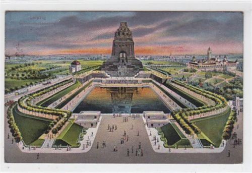 Leipzig Leipzig. Völkerschlachtdenkmal größte Denkmal Deutschlands gelaufen, 1914. Gute Erhaltung.