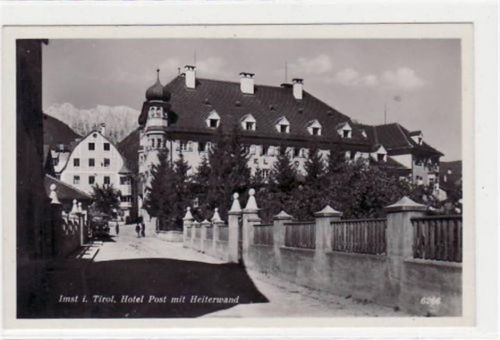 Imst in Tirol mit Hotel Post und Heiterwand ungelaufen Rückseite leicht fleckig, sonst gut erhalten