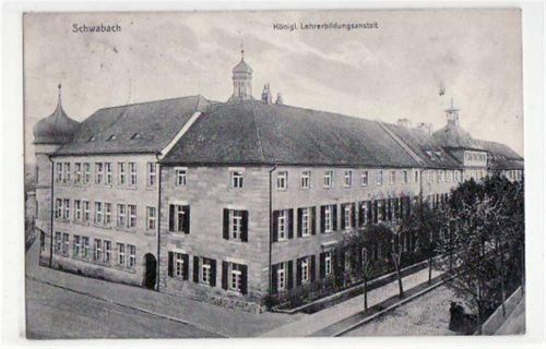 Schwabach mit Königl. Lehrerbildungsanstalt gelaufen von 1909. Leichter Stempeldurchdruck, leichte Stempelspuren, sonst gut erhalten