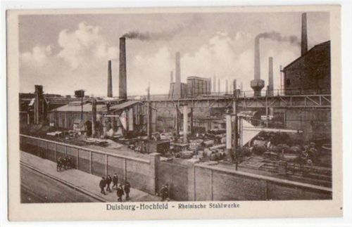 Duisburg Hochfeld mit Rheinische Stahlwerke ungelaufen Top Erhaltung.