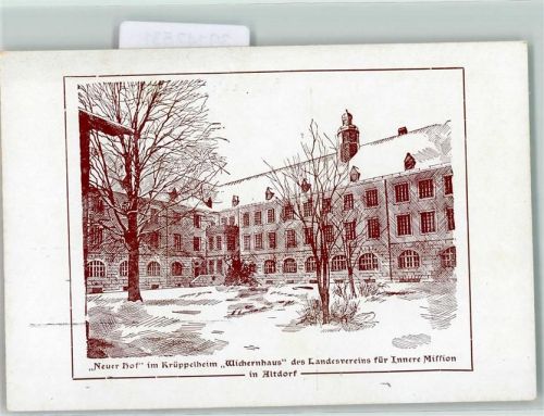 W8503 Altdorf b. Nürnberg Krüppelheim Wichernhaus Neuer Hof Winter Mission