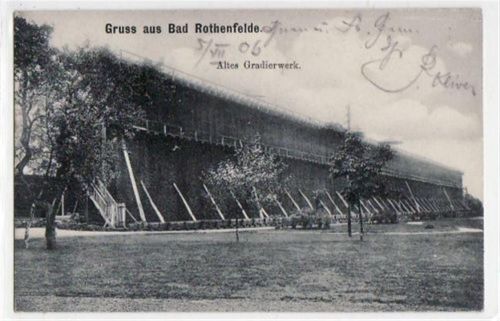 Bad Rothenfelde Bad Rothenfelde mit Altem Gradierwerk gelaufen, mit Marke und Stempel von 1906. Gute Erhaltung.