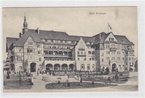Bad Kudowa Bad Kudowa - Kudowa-Zdrój / Kreis Glatz - Klodzko. Fürstenhof ungelaufen Vorder- und Rückseite leicht fleckig, sonst gut erhalten