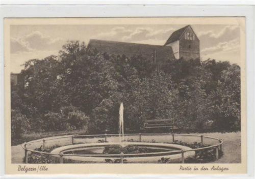 Belgern mit Partie an den Anlagen gelaufen von 1936 kleiner Knick oben rechts, sonst gut erhalten.