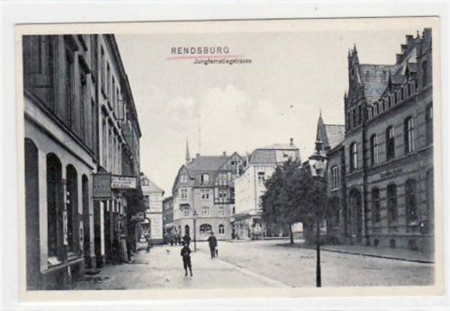 Rendsburg Rendsburg mit Partie i.d. Jungfernstiegstrasse ungelaufen Gute Erhaltung.