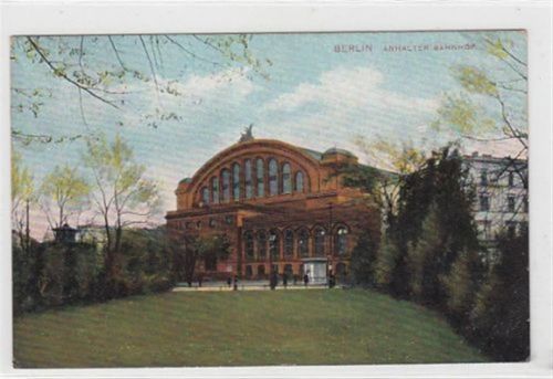 Berlin Kreuzberg. Anhalter Bahnhof gelaufen, 1907. Gute Erhaltung.
