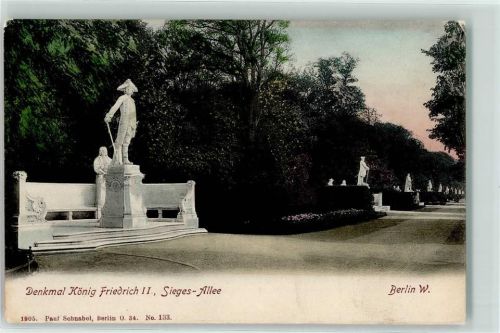 1907 Siegesallee Denkmal König Friedrich II