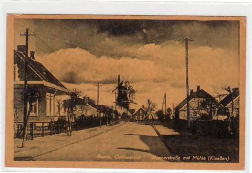 Bunde mit Weenerstraße und Mühle (Klaaßen) ungelaufen Gute Erhaltung.